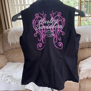 Harley Davidson zip up top L
